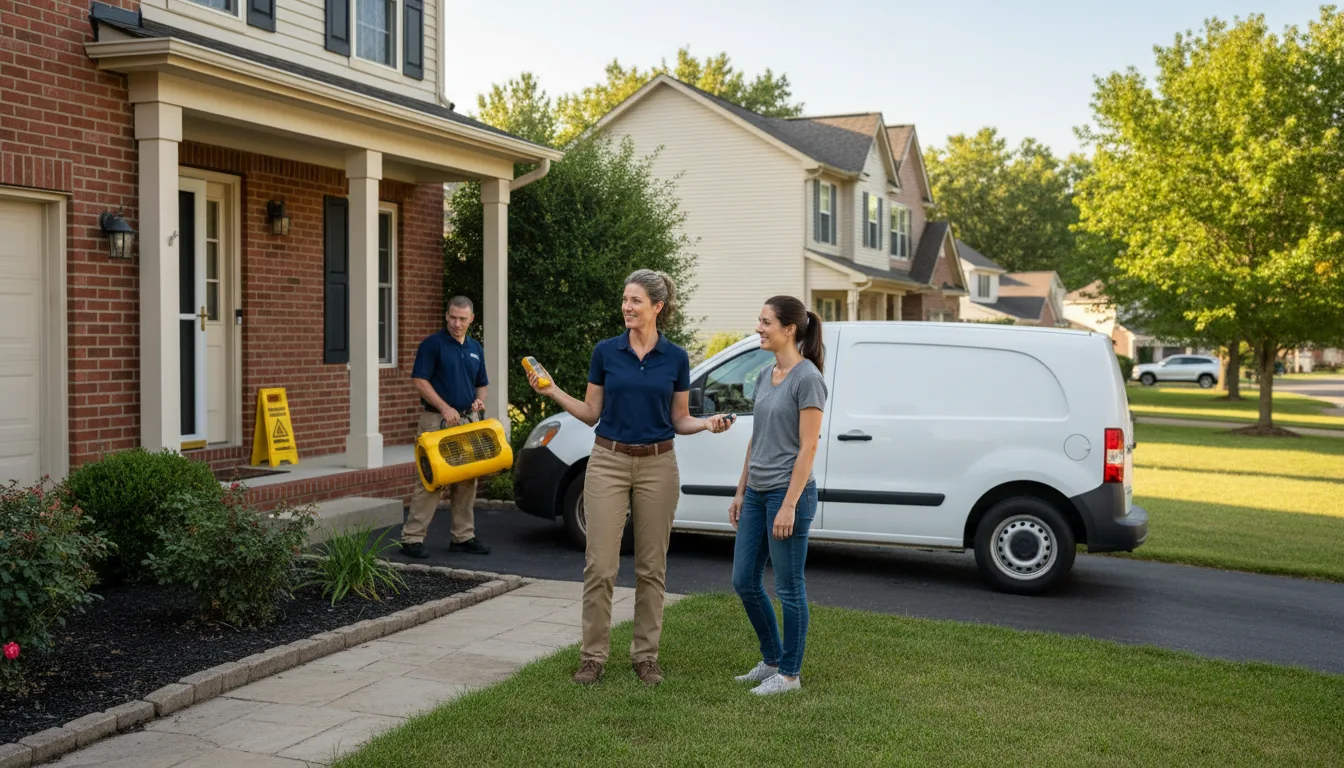 Residential water damage restoration in Center, NE